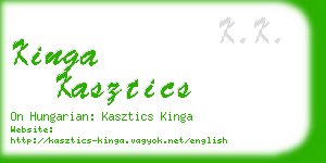 kinga kasztics business card